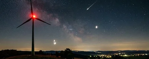 Obstacle lighting on wind turbines